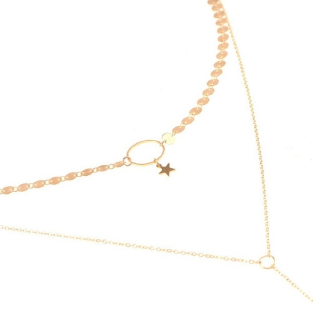 Sexy 2 Layer Choker and Drop Necklace - Picture 5 of 8